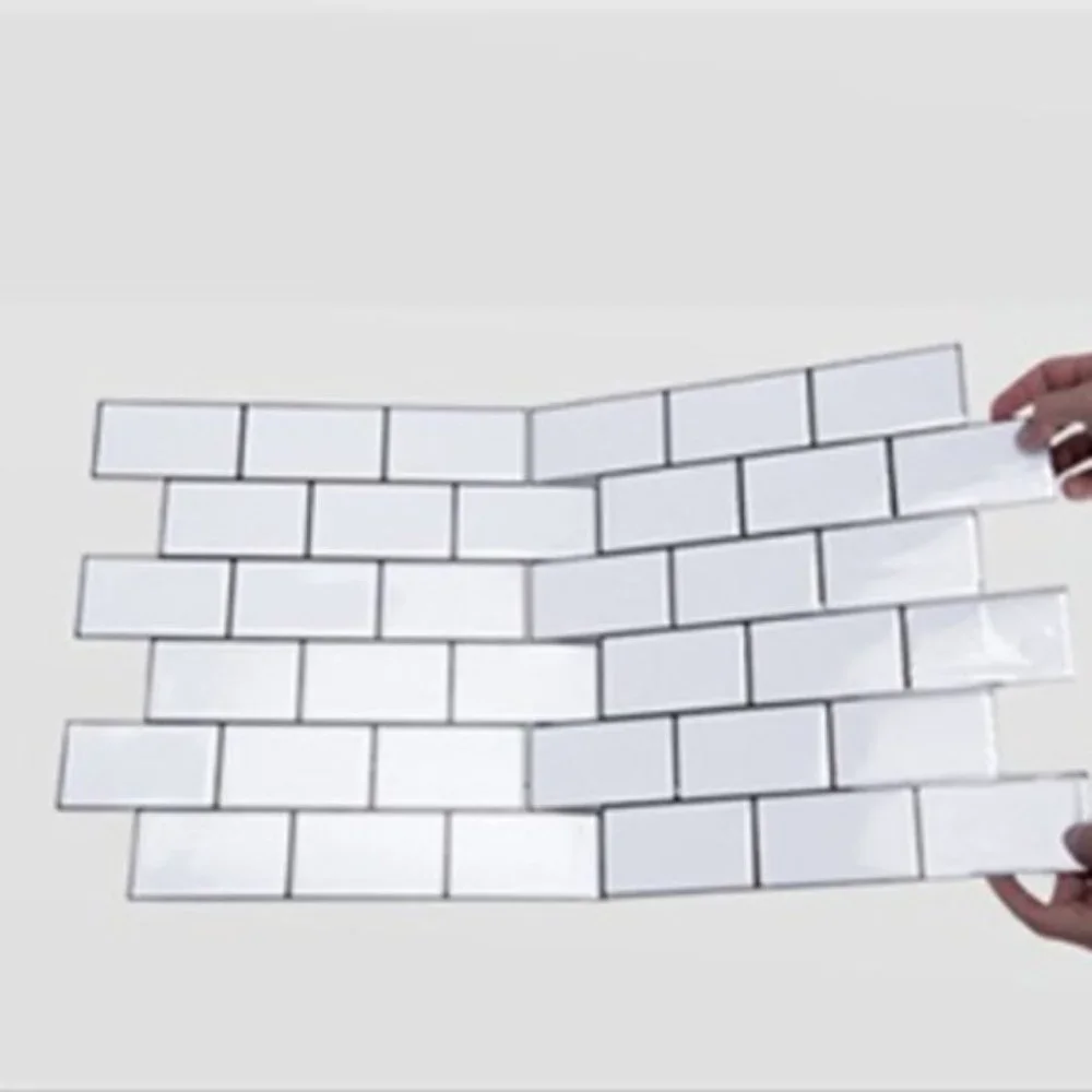 Art3d 10 Thickened Subway Tiles Peel and Stick Backsplash for Kitchen White